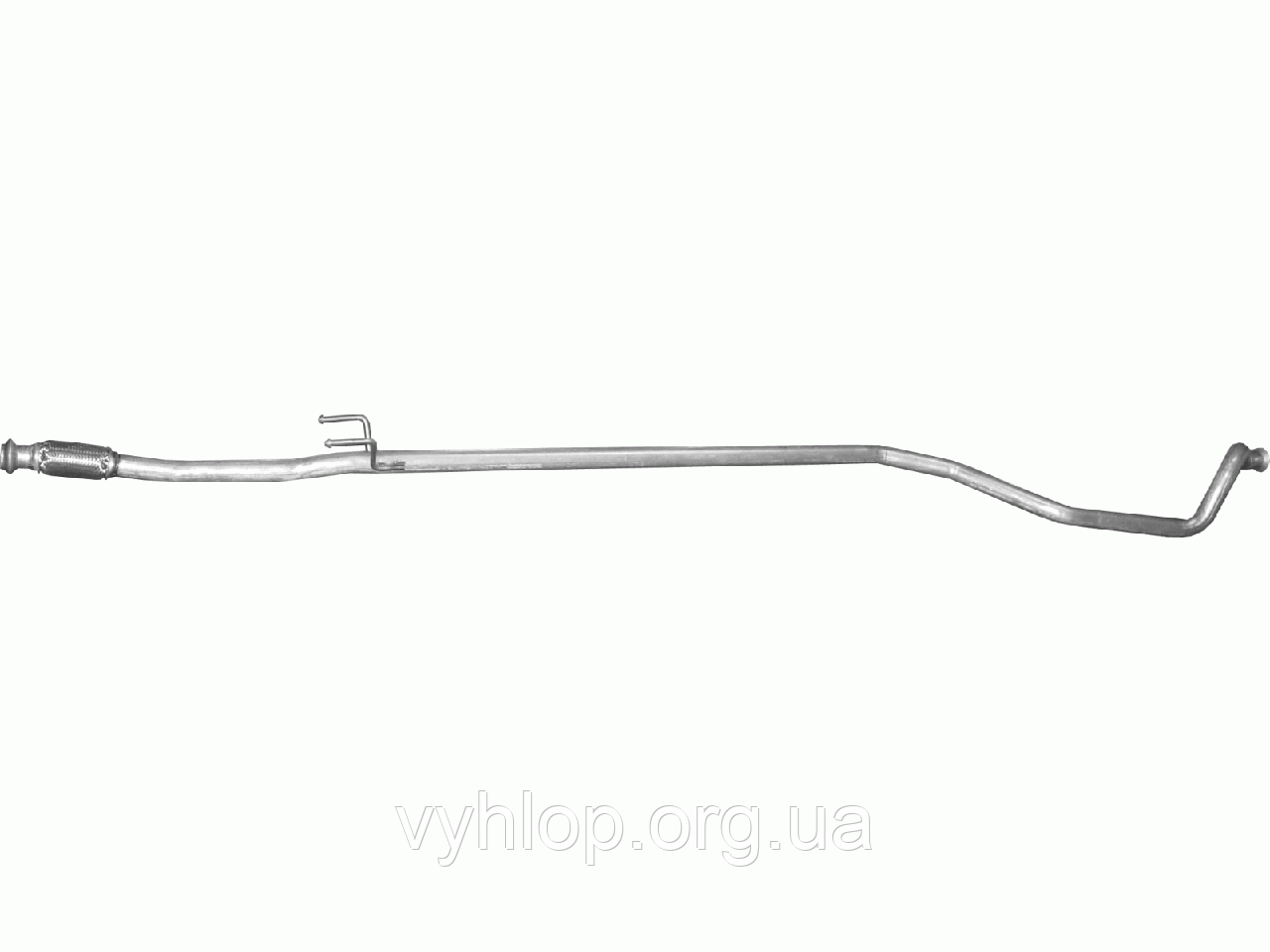 Труба середня Пежо 206 (Peugeot 206) 1.1 i / 1.4 HDiTD / 1.6 i 01 - 03 (19.402) Polmostrow алюминизированный