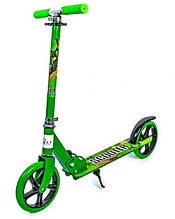 Двоколісний складаний самокат Scooter 460. Салатового кольору