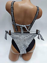 ОПТ Модний купальник трансформер портупея ремені двоє плавок Sisianna 5445 36-44 чорний на 40 42 44 46 48 розмір, фото 2