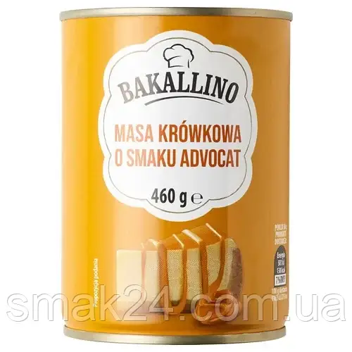Згущене молоко зі смаком лікеру "Адвокат" Bakallino Masa Krьowkowa Advocat 460 г Польща