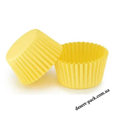 Паперові форми для цукерок 30х24 мм (100 шт.) жовті, фото 2