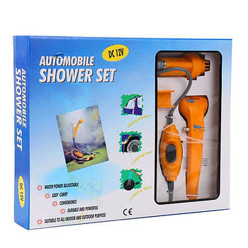 Туристичний автодуш DC 12V від прикурювача Автомобільний душ річний Automobile Shower SET жовтий