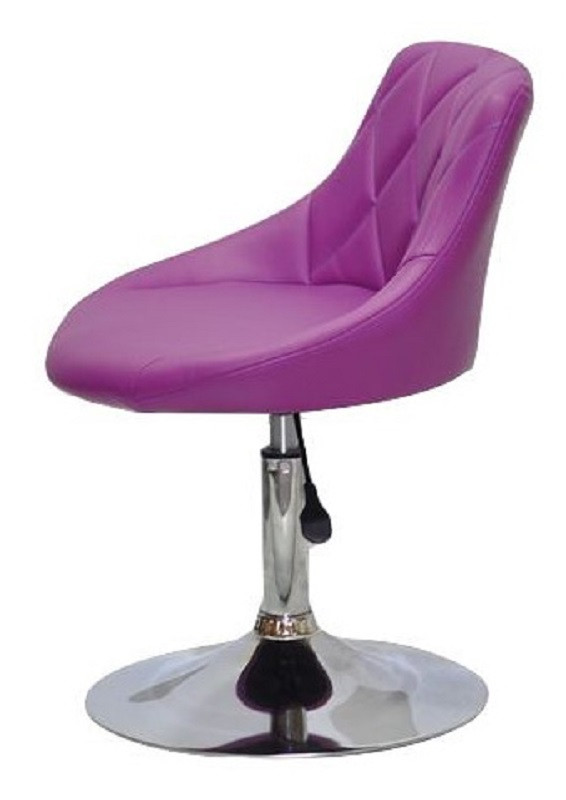 Стілець Foro (Форо) CH-Base фіолетовий 1010 шкірозамінників на хромованій опорі млинця, фото 1