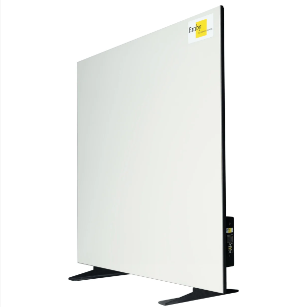 Керамічний обігрівач Emby 500Вт з терморегулятором білий до 10 кв. м інфрачервона панель 60х60см