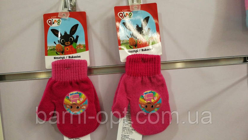 Дитячі рукавиці для дівчаток оптом, Disney, 2-6 років., фото 2