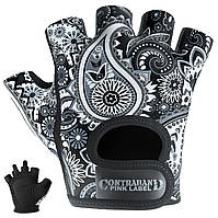 Женские перчатки для фитнеса Contraband Pink Label 5387 Paisley Print Gloves S, Серый