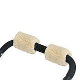 Комплект зимовий конверт чохол на овчині в коляску люльку санки For Kids Mini і рукавички для батьків, фото 5