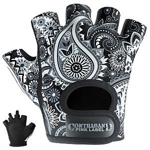 Жіночі рукавички для фітнесу Contraband Pink Label 5387 Paisley Print Gloves M, Сірий