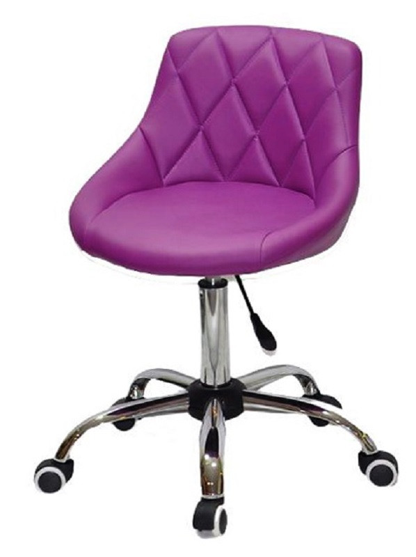 Стілець Foro (Форо) CH — Office фіолетовий 1010 шкірозамінників, на хромованій хрестовині, з регулюванням, фото 1