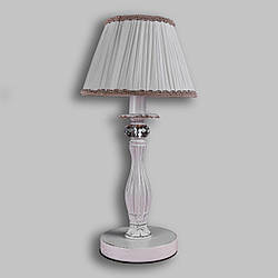 Настільна лампа з абажуром 1010/1T/W-Gray