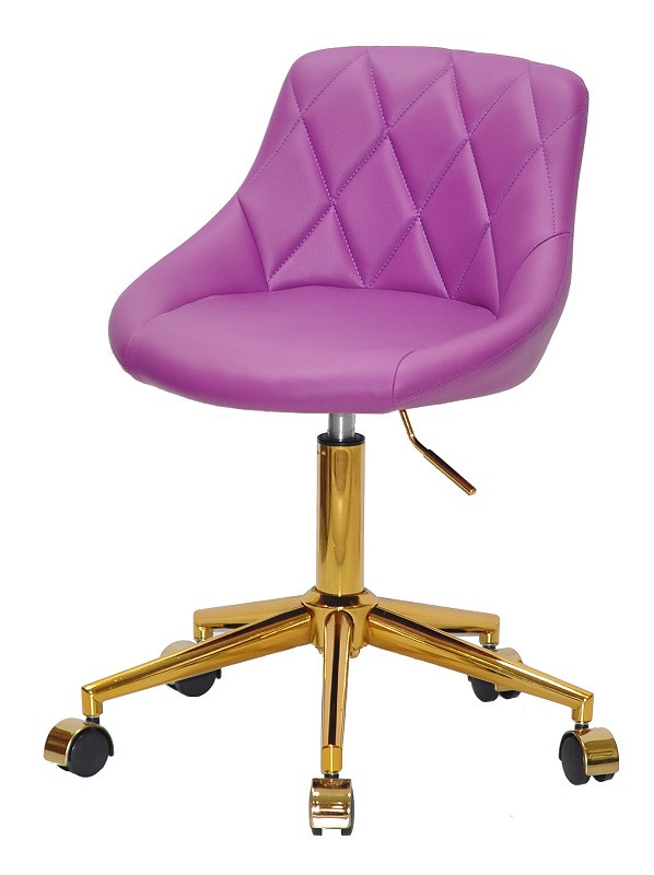 Крісло Foro (Форо) GD-Modern Office пурпуровий 1010 шкірозамінників, на золотій хрестовині, з регулюванням висоти, фото 1