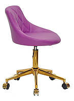 Крісло Foro (Форо) GD-Modern Office пурпуровий 1010 шкірозамінників, на золотій хрестовині, з регулюванням висоти, фото 4