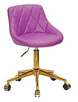 Крісло Foro (Форо) GD-Modern Office пурпуровий 1010 шкірозамінників, на золотій хрестовині, з регулюванням висоти, фото 2