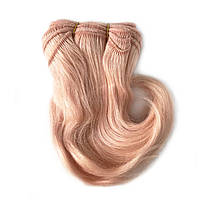 Коза остьова "хвиля" Світло-рожеві, 100 г (6-6,5 м), волосся для ляльок натуральне