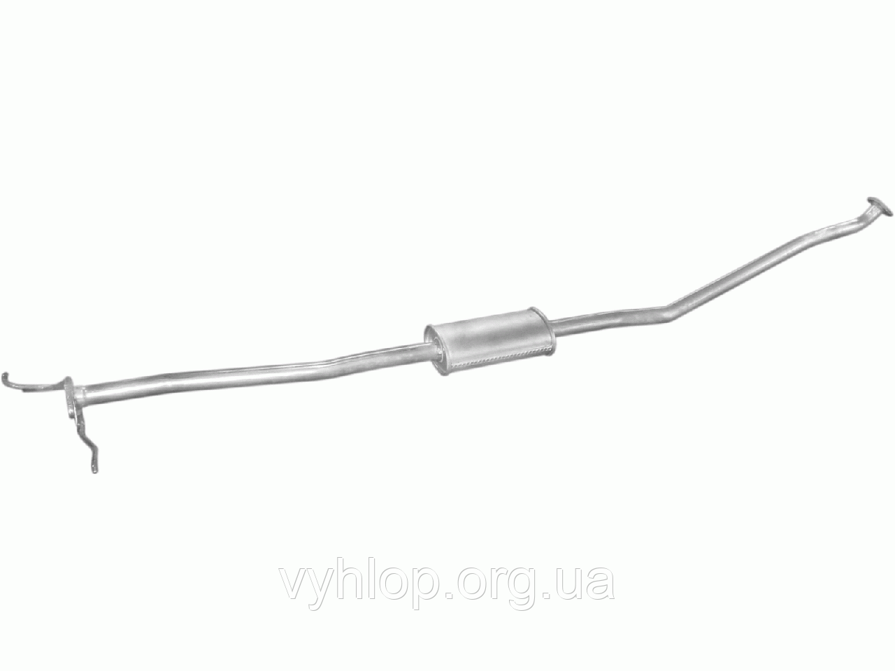 Резонатор Кіа Спектра (Kia Spectra) 1.6 (47.26) Polmostrow алюминизированный