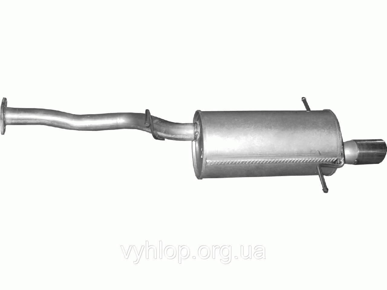 Глушник Субару Форестер 4x4 2.5 05 (Subaru Forester 4x4 2.5 05) (46.31) Polmostrow алюминизированный