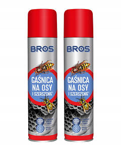 Засіб від ос і шершнів, спрей від шершнів і ос, засіб від комах (2x600 мл) - Bros