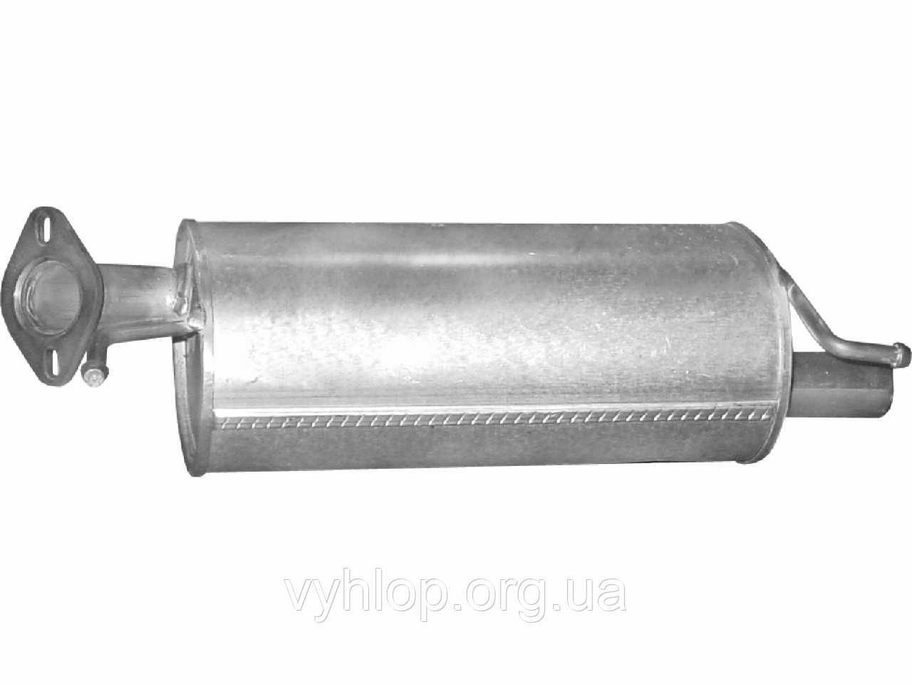 Глушник Сузукі Свіфт (Suzuki Swift) 1.3 D / 1.5 05 - (25.69) Polmostrow алюминизированный