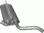 Глушник Рено Лагуна (RENAULT LAGUNA) III 2.0 SEDAN, KOMBI 10/2007 - (21.39) Polmostrow алюминизированный