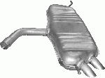 Глушник Фольксваген Туран (Volkswagen Touran) 1.9 TDi / 2.0 TDi 03 - 10 (30.153) Polmostrow алюминизированный