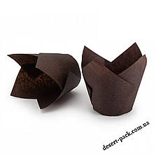 Паперові форми "Тюльпан" 50х75 мм (200 шт.) коричневі