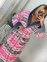 Махровий жіночий короткий халат з оленями, фото 5