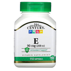 Вітамін Е 21st Century Vitamin E 90 мг (200 МО) 110 таб.