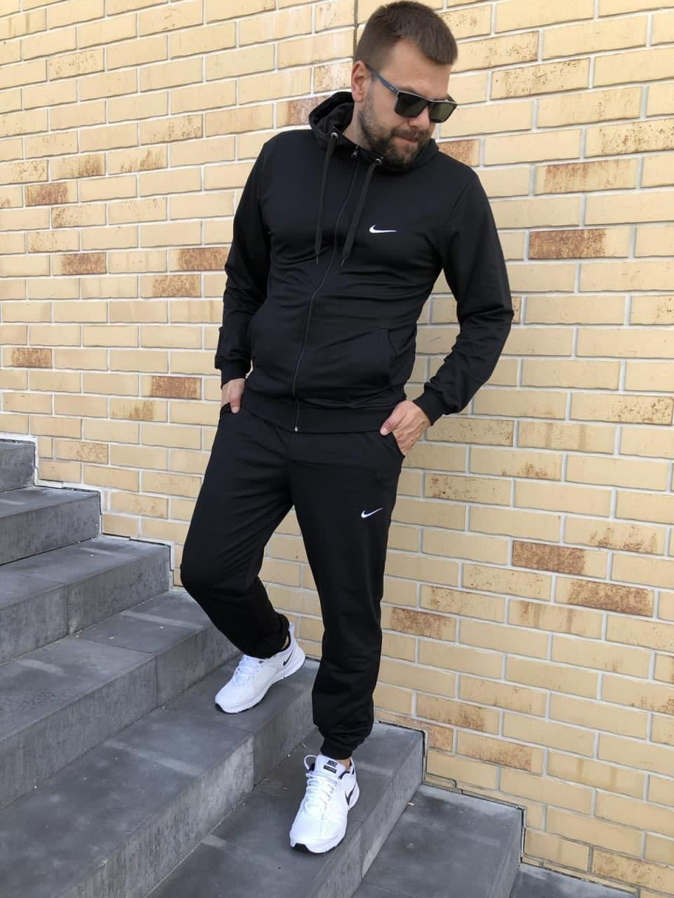 Спортивный костюм Nike чёрный хаки мужской
