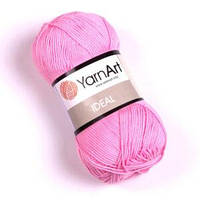 Турецкая пряжа для вязания YarnArt ideal ( идеал) 100% хлопок -230 розовый
