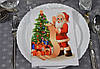 Серветка тканинна "Різдвяний Санта" №1, (сервірувальна 40х40см, Білий), фото 6