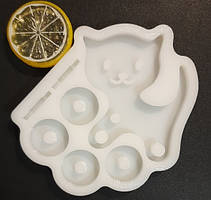 Молд силіконовий для шоколаду та карамелі Кошеня 7,0 см на 6,5 см