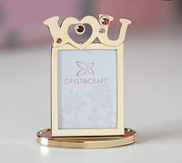 Сувенир Swarovski by Crystocraft фоторамочка с позолотой 24К (2 вида) "Love" и "Baby"