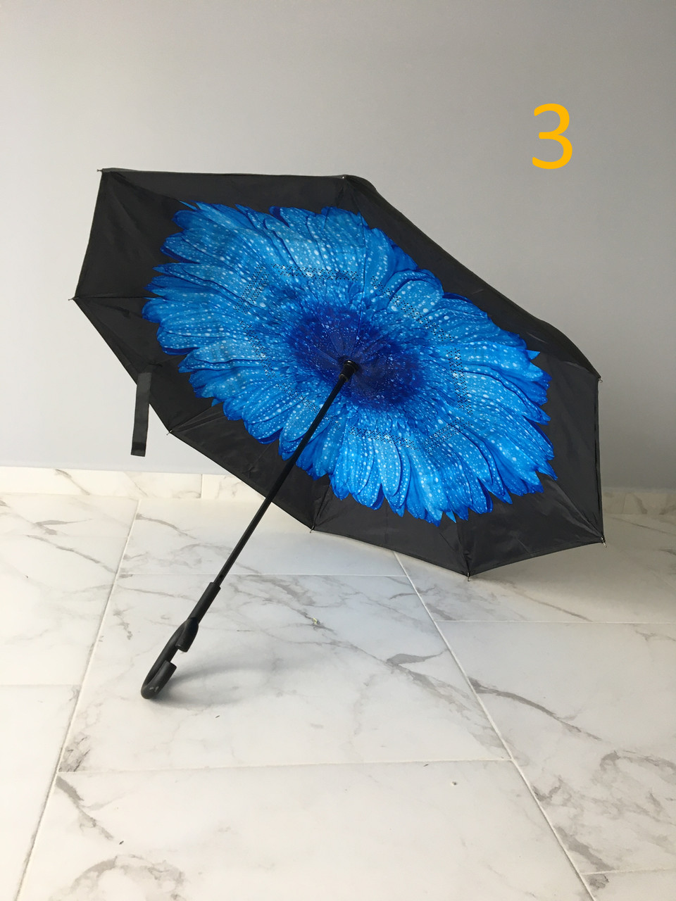 Вітрозахисна парасолька навпаки Up-Brella (Парасоля зворотного складання), квітка 3