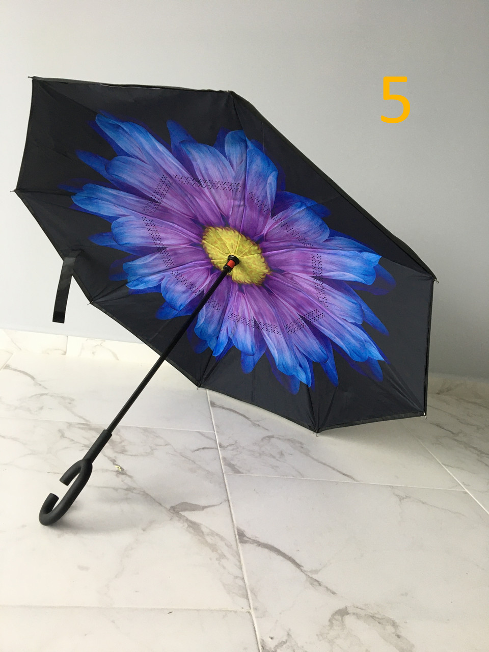 Вітрозахисна парасолька навпаки Up-Brella (Парасоля зворотного складання), квітка 5