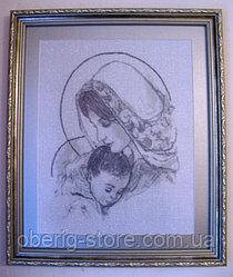 СхР-4  Мадонна і дитя (сіра). Схема для вишивки нитками