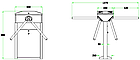 Двосторонній турнікет ZkTeco TS1200, фото 2