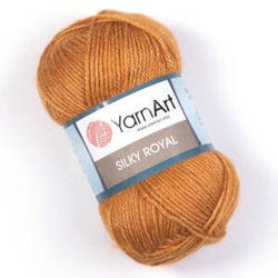 Турецька пряжа для в'язання YarnArt Royal Silk (сілк рояль) мериносова вовна 445 гірчиця