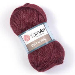 Турецька пряжа для в'язання YarnArt Royal Silk (сілк рояль) мериносова вовна 444 бордо