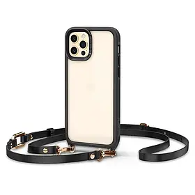 Чохол Spigen для iPhone 12 / iPhone 12 Pro - Cyrill, Classic Charm, з ремінцем, Чорний