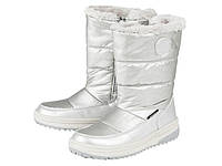 Чоботи дутики 37-24.5 дівчинці сріблясті Pepperts