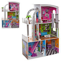 *Бузковий будиночок із меблями для ляльок арт. 2012