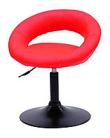 Стілець Holy (Холі) BK — Base червоний 1007 шкірозамінників на чорній опорі млинці, з регулюванням висоти, фото 7