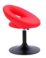 Стілець Holy (Холі) BK — Base червоний 1007 шкірозамінників на чорній опорі млинці, з регулюванням висоти, фото 5