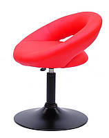 Стілець Holy (Холі) BK — Base червоний 1007 шкірозамінників на чорній опорі млинці, з регулюванням висоти, фото 3