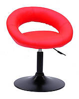 Стілець Holy (Холі) BK — Base червоний 1007 шкірозамінників на чорній опорі млинці, з регулюванням висоти, фото 4