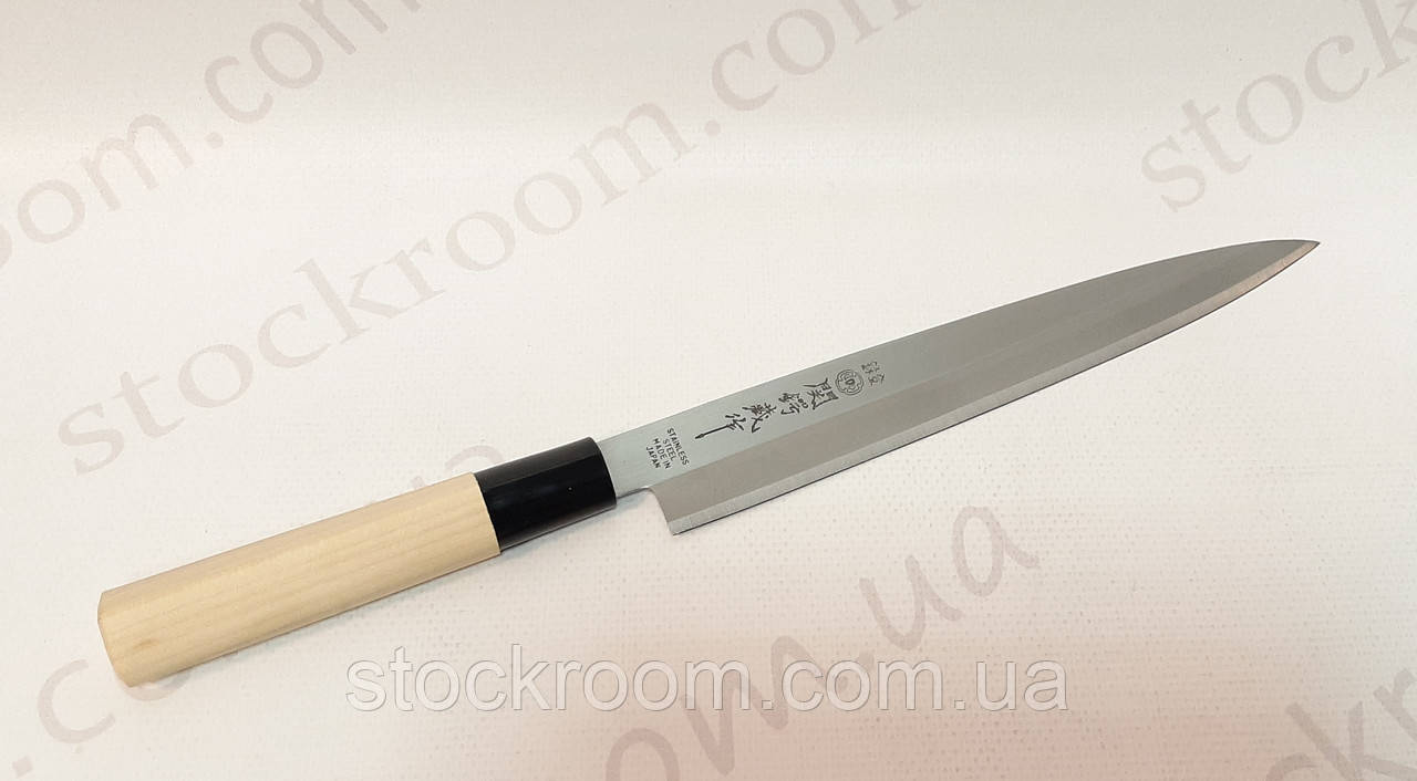 Нож для суши и рыбы 20.5 см Tsubazo Япония (51029) Sashimi деревянная ручка - фото 2 - id-p1479619931