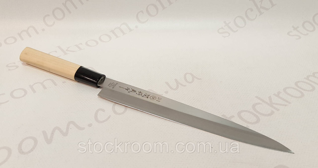 Нож для суши и рыбы 20.5 см Tsubazo Япония (51029) Sashimi деревянная ручка - фото 4 - id-p1479619931