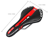 Анатомическое Седло для велосипеда Lietu Черно-красный, фото 5