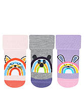 Махрові шкарпетки для новонароджених оптом TM BROSS р.6-12 міс (16-18 см)