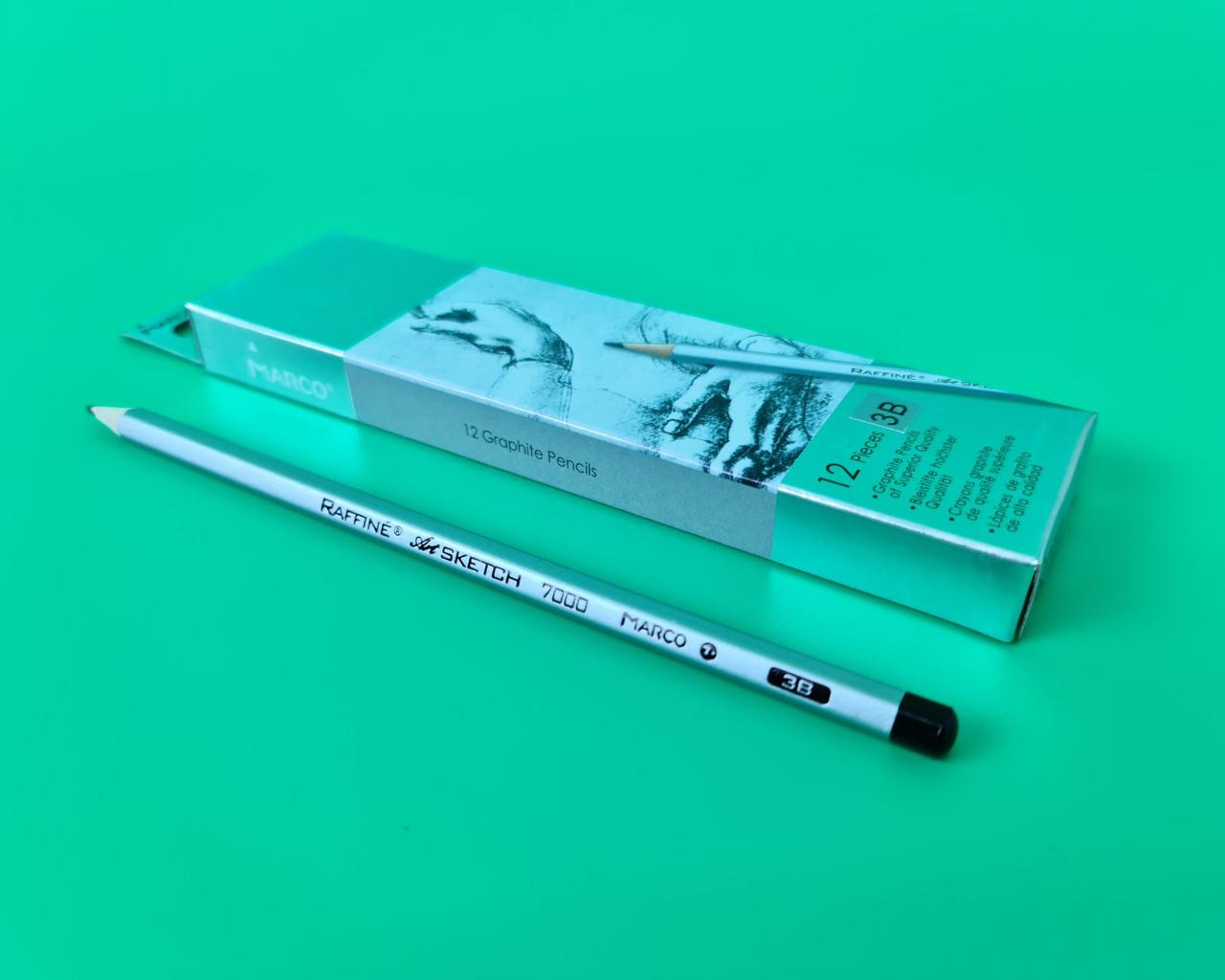 Олівець простий набір 12 шт. Марко No7000-3B raffine (1 шт.), фото 1